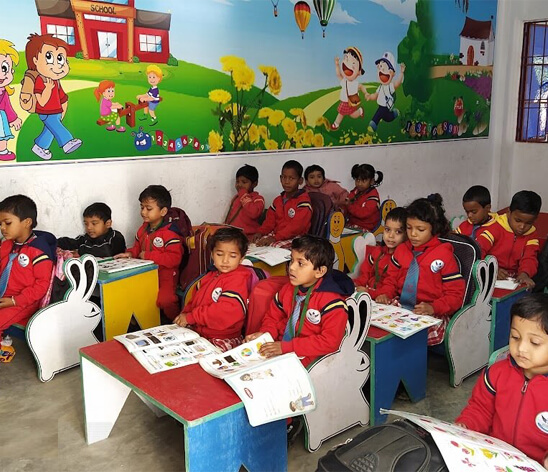 Students learning in classroom
